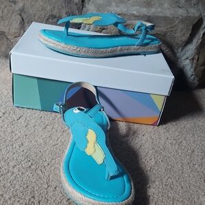 Katy Perry Collections Blue and Yellow Sandals Vibrant Style